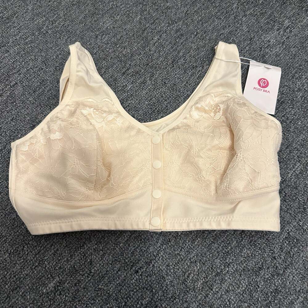 beige wireless comfort bra Posy Bra Size Large